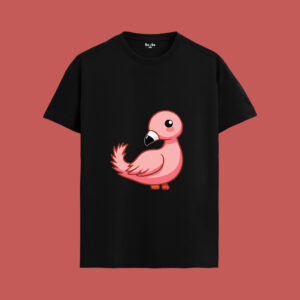 Red Flamingo Cartoon T-Shirt | The Vibe Tribe