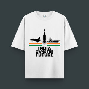 India Owns The Future | Oversized T-Shirt White | The Vibe Tribe