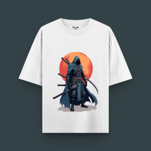 Samurai Cyborg Ronin Oversized T-Shirt | The Vibe Tribe
